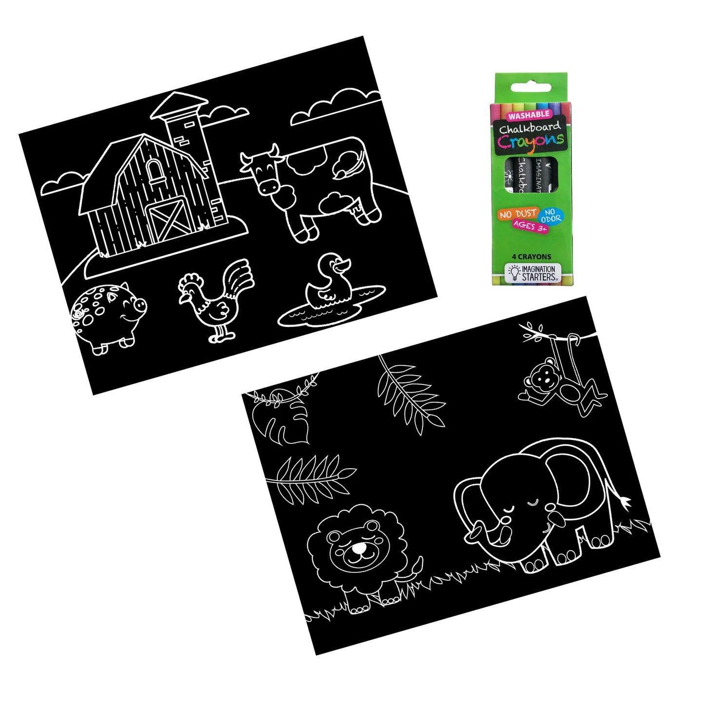 CHALKBOARD FARM/JUNGLE TRAVEL SET