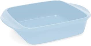 SQUARE STONEWARE CASSEROLE 8"